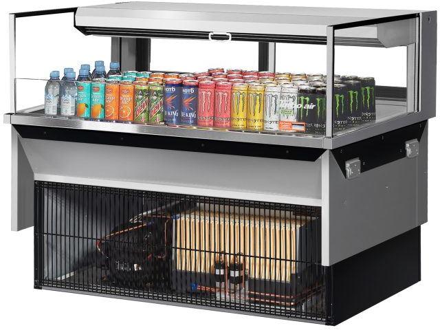 Turbo Air - 47.6" Silver Low Profile Drop-In Horizontal Open Display Case with Deck Only - TOM-48L-UFD-S-1SI-N (ETA 5-6 Weeks)