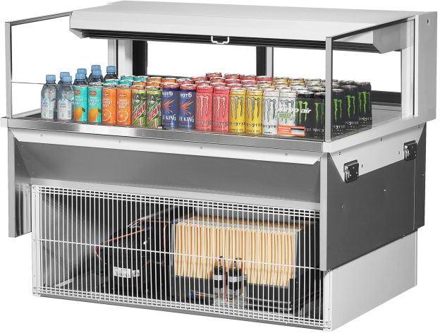 Turbo Air - 47.6" White Low Profile Drop-In Horizontal Open Display Case - TOM-48L-UFD-W-1SI-N (ETA 5-6 Weeks)