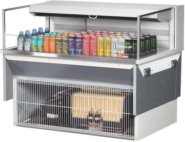 Turbo Air - 47.6" White Low Profile Drop-In Horizontal Open Display Case with No Shelf - TOM-48L-UF-W-1SI-N (ETA 5-6 Weeks)