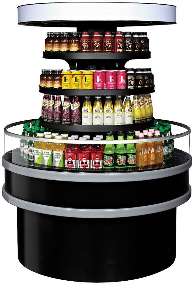 Turbo Air - 48" Black Air Curtain Round Island Display Case - TIOM-48RRB-N (ETA 5-6 Weeks)