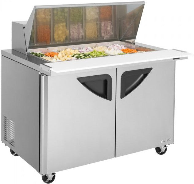 Turbo Air - 48" Mega Top Dual Sided Refrigerated Sandwich Prep Table with 2 Doors - TST-48SD-18-N (ETA 5-6 Weeks)