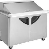 Turbo Air - 48" Mega Top Dual Sided Refrigerated Sandwich Prep Table with 2 Doors - TST-48SD-18-N (ETA 5-6 Weeks)