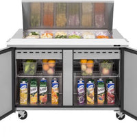 Turbo Air - 48" Mega Top Dual Sided Refrigerated Sandwich Prep Table with 2 Doors - TST-48SD-18-N (ETA 5-6 Weeks)