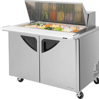 Turbo Air - 48" Mega Top Dual Sided Refrigerated Sandwich Prep Table with 2 Doors - TST-48SD-18-N (ETA 5-6 Weeks)