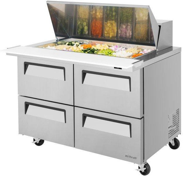 Turbo Air - 48" Mega Top Refrigerated Sandwich Prep Table with 4 Drawers - TST-48SD-18-D4-N (ETA 5-6 Weeks)