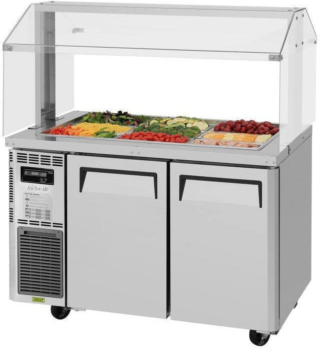Turbo Air - 48" Stainless Steel Refrigerated Buffet Display Table With Two Solid Doors - JBT-48-N (ETA 5-6 Weeks)
