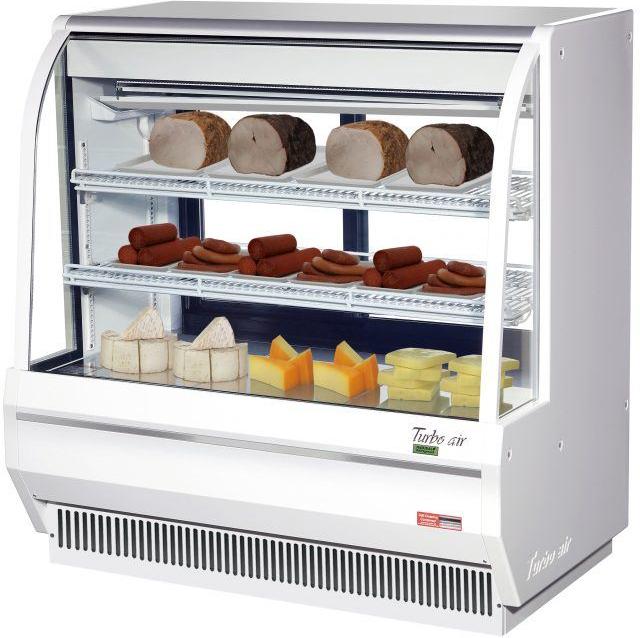 Turbo Air - 48" White Curved Glass Refrigerated Deli Case - TCDD-48H-W-N (ETA 5-6 Weeks)