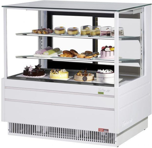 Turbo Air - 48" White European Straight Front Flat Glass Refrigerated Bakery Display Case - TCGB-48UF-W-N (ETA 5-6 Weeks)