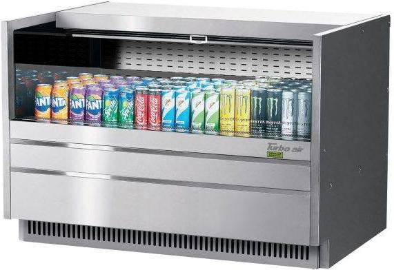 Turbo Air - 48.25" Silver Low Profile Drop-In Horizontal Open Display Case With No Shelves - TOM-48UC-S-N (ETA 5-6 Weeks)
