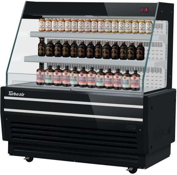 Turbo Air - 49" Black Horizontal Refrigerated Open Display Merchandiser with 2 Shelves - TBA49-50N-B (ETA 5-6 Weeks)