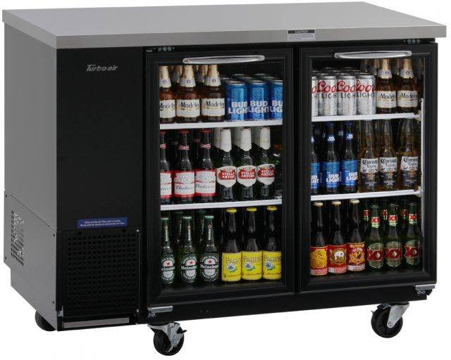 Turbo Air - 49" Narrow Back Bar Cooler with 2 Glass Doors - TBB-24-48SGD-N (ETA 5-6 Weeks)