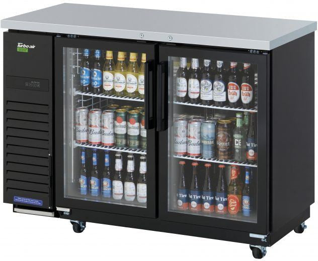 Turbo Air - 49" Narrow Back Bar Cooler with 2 Glass Doors - TBB-24-48SGD-N (ETA 5-6 Weeks)