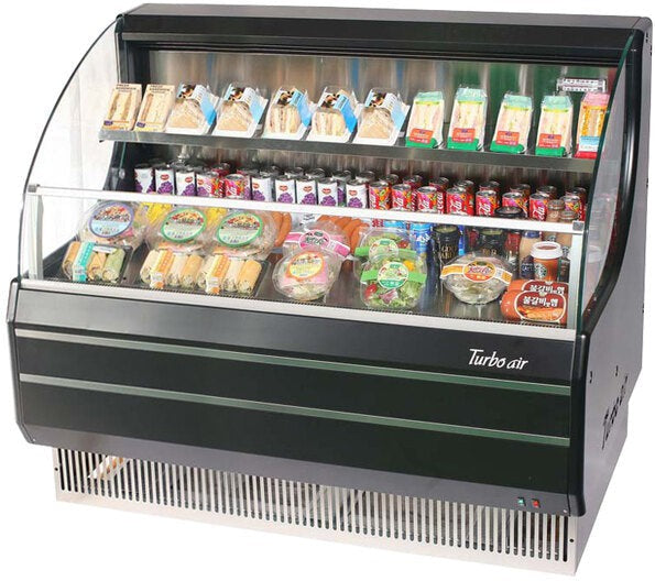 Turbo Air - 50" Black Low Profile Horizontal Air Curtain Display Case - TOM-50LB-N (ETA 5-6 Weeks)