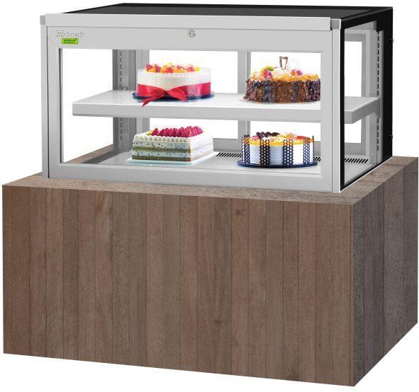 Turbo Air - 50" Square Glass Two Tiers Drop-In Refrigerated Bakery Display Case - TBP48-46FDN (ETA 5-6 Weeks)