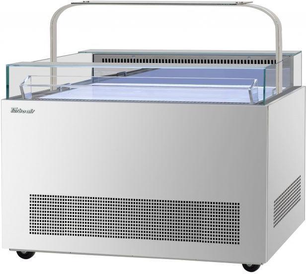 Turbo Air - 50.25" Silver Open Display Sandwich & Cheese Merchandiser with Sneeze Guard - TOS-50NN-D-S (ETA 5-6 Weeks)