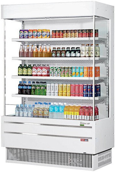 Turbo Air - 51.6" White Narrow Depth Vertical Air Curtain Display Case - TOM-50SEW-N (ETA 5-6 Weeks)