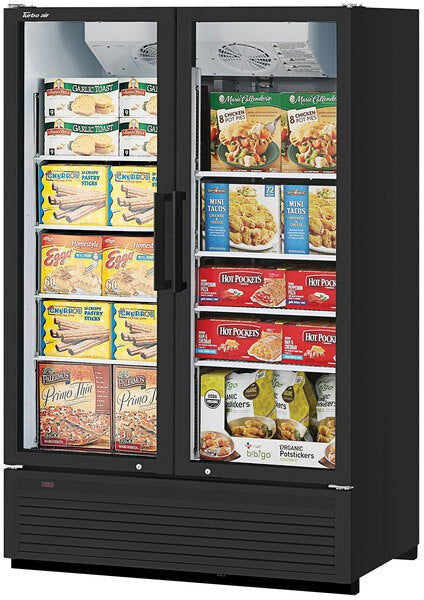 Turbo Air - 51.8" Heavy Duty Black 2 Swing Glass Merchandiser Door Freezer - TGF-47SDHB-N (ETA 5-6 Weeks)