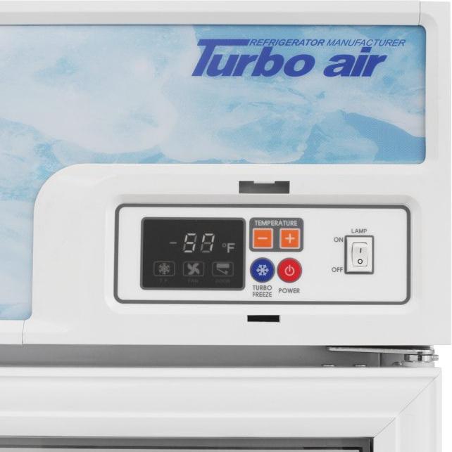 Turbo Air - 54.6" White Two-Section Standard Glass Door Ice Merchandiser - TGIM-49W-N (ETA 5-6 Weeks)