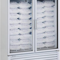 Turbo Air - 54.6" White Two-Section Standard Glass Door Ice Merchandiser - TGIM-49W-N (ETA 5-6 Weeks)