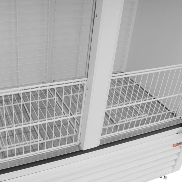 Turbo Air - 54.6" White Two-Section Standard Glass Door Ice Merchandiser - TGIM-49W-N (ETA 5-6 Weeks)