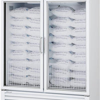 Turbo Air - 54.6" White Two-Section Standard Glass Door Ice Merchandiser - TGIM-49W-N (ETA 5-6 Weeks)