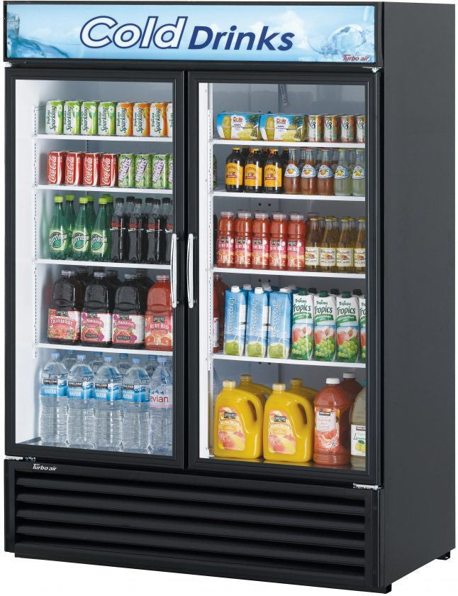 Turbo Air - 55.7" Black Refrigerated Glass Door Merchandiser - TGM-50RSB-N (ETA 5-6 Weeks)