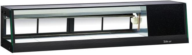 Turbo Air - 58" Stainless Steel Straight Glass Refrigerated Sushi Case with Left Side Compressor - SAS-60L-N (ETA 5-6 Weeks)