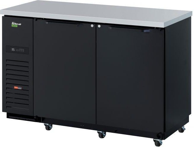 Turbo Air - 59" Back Bar Cooler with 2 Solid Black Doors - TBB-2SBD-N6 (ETA 5-6 Weeks)