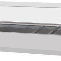 Turbo Air - 59" Silver E-Line Countertop Salad Table with Clear Hood - CTST-1500G-13-N (ETA 5-6 Weeks)