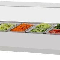 Turbo Air - 59" Silver E-Line Countertop Salad Table with Clear Hood - CTST-1500G-13-N (ETA 5-6 Weeks)