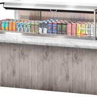 Turbo Air - 59.6" Silver Low Profile Drop-In Horizontal Open Display Case with Deck Only - TOM-60L-UF-S-1SI-N (ETA 5-6 Weeks)