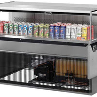 Turbo Air - 59.6" Silver Low Profile Drop-In Horizontal Open Display Case with Deck Only - TOM-60L-UF-S-1SI-N (ETA 5-6 Weeks)
