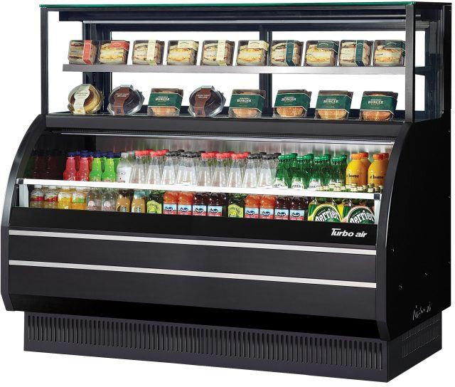 Turbo Air - 60" Black Air Curtain Combination Display Case - TOM-W-60SB-UF-N (ETA 5-6 Weeks)