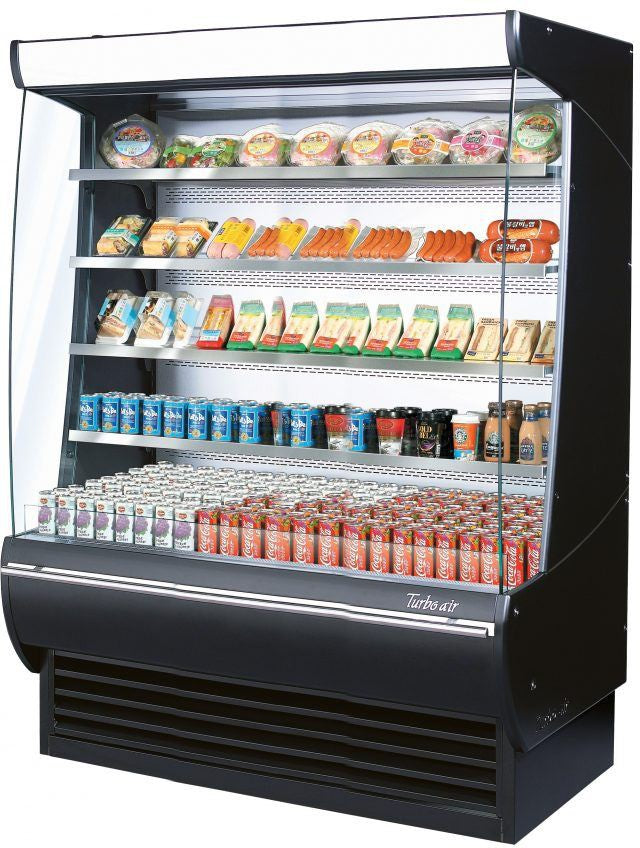 Turbo Air - 60" Black Extra Deep Refrigerated Air Curtain Merchandiser - TOM-60DXB-N (ETA 5-6 Weeks)