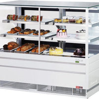 Turbo Air - 60" Black Straight Front Refrigerated (Right Side) & Dry (Left Side) Combination Bakery Display Case - TCGB-60UF-CO-B-N (ETA 5-6 Weeks)