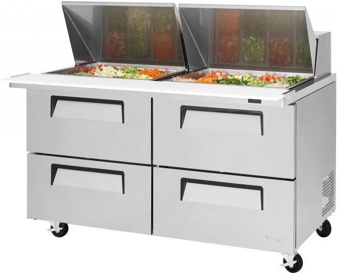 Turbo Air - 60" Mega Top Refrigerated Sandwich Prep Table with 4 Drawers - TST-60SD-24-D4-N (ETA 5-6 Weeks)