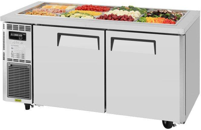 Turbo Air - 60" Stainless Steel Refrigerated Buffet Display Table With Two Solid Doors - JBT-60-N (ETA 5-6 Weeks)