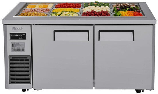 Turbo Air - 60" Stainless Steel Refrigerated Buffet Display Table With Two Solid Doors - JBT-60-N (ETA 5-6 Weeks)