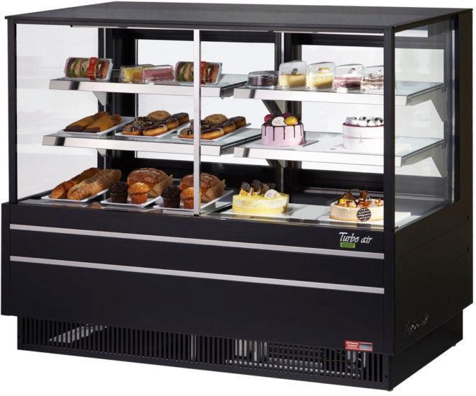 Turbo Air - 60" White Straight Front Refrigerated (Right Side) & Dry (Left Side) Combination Bakery Display Case - TCGB-60UF-CO-W-N (ETA 5-6 Weeks)