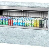 Turbo Air - 60.25" Silver Low Profile Drop-In Horizontal Open Display Case Including Back Wall & Deck Pans - TOM-60UC-S-N (ETA 5-6 Weeks)