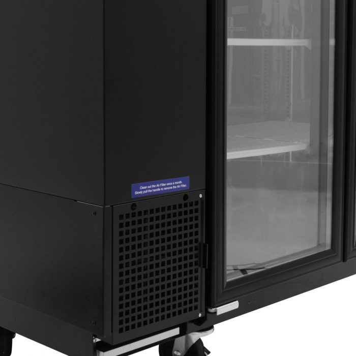 Turbo Air - 61" Narrow Back Bar Cooler with 2 Black Glass Doors - TBB-24-60SGD-N (ETA 5-6 Weeks)
