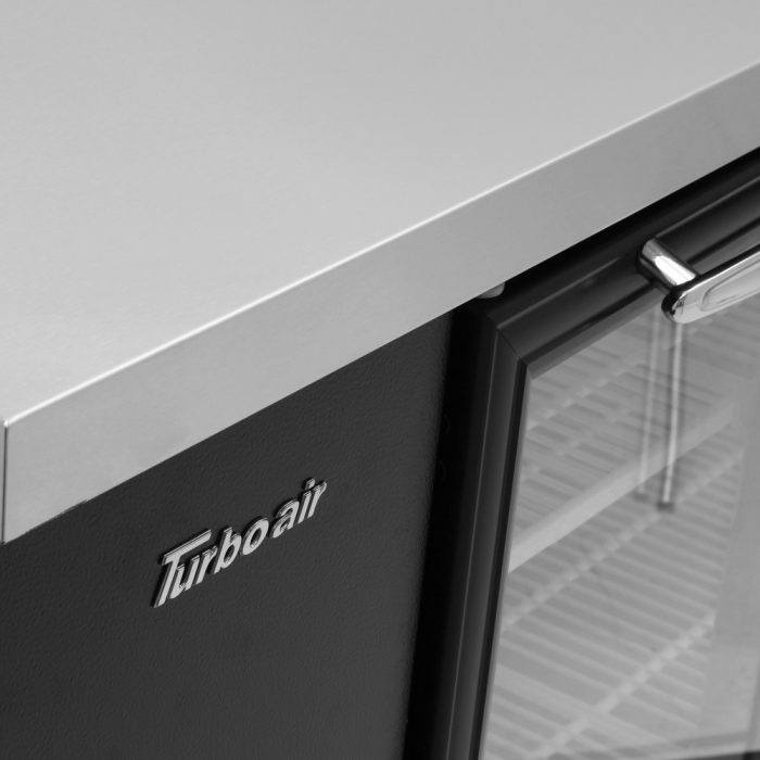 Turbo Air - 61" Narrow Back Bar Cooler with 2 Black Glass Doors - TBB-24-60SGD-N (ETA 5-6 Weeks)