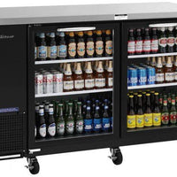 Turbo Air - 61" Narrow Back Bar Cooler with 2 Black Glass Doors - TBB-24-60SGD-N (ETA 5-6 Weeks)
