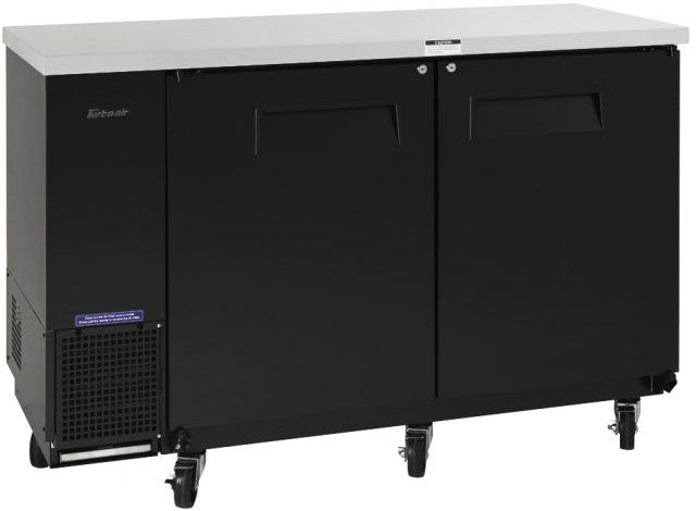 Turbo Air - 61" Narrow Back Bar Cooler with 2 Black Solid Doors - TBB-24-60SBD-N6 (ETA 5-6 Weeks)