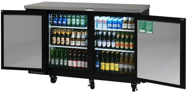 Turbo Air - 61" Narrow Back Bar Cooler with 2 Black Solid Doors - TBB-24-60SBD-N6 (ETA 5-6 Weeks)