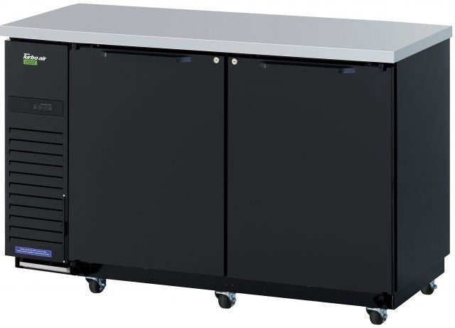 Turbo Air - 61" Narrow Back Bar Cooler with 2 Black Solid Doors - TBB-24-60SBD-N6 (ETA 5-6 Weeks)