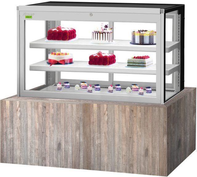 Turbo Air - 61.75" Silver Square Glass Three Tiers Drop-In Refrigerated Bakery Display Case - TBP60-54FDN (ETA 5-6 Weeks)