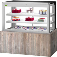 Turbo Air - 61.75" Silver Square Glass Three Tiers Drop-In Refrigerated Bakery Display Case - TBP60-54FDN (ETA 5-6 Weeks)