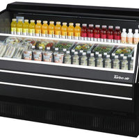 Turbo Air - 63" Black Horizontal Refrigerated Open Curtain Merchandiser with Black-Coated Interior - TOM-60SB-SP-A-N (ETA 5-6 Weeks)