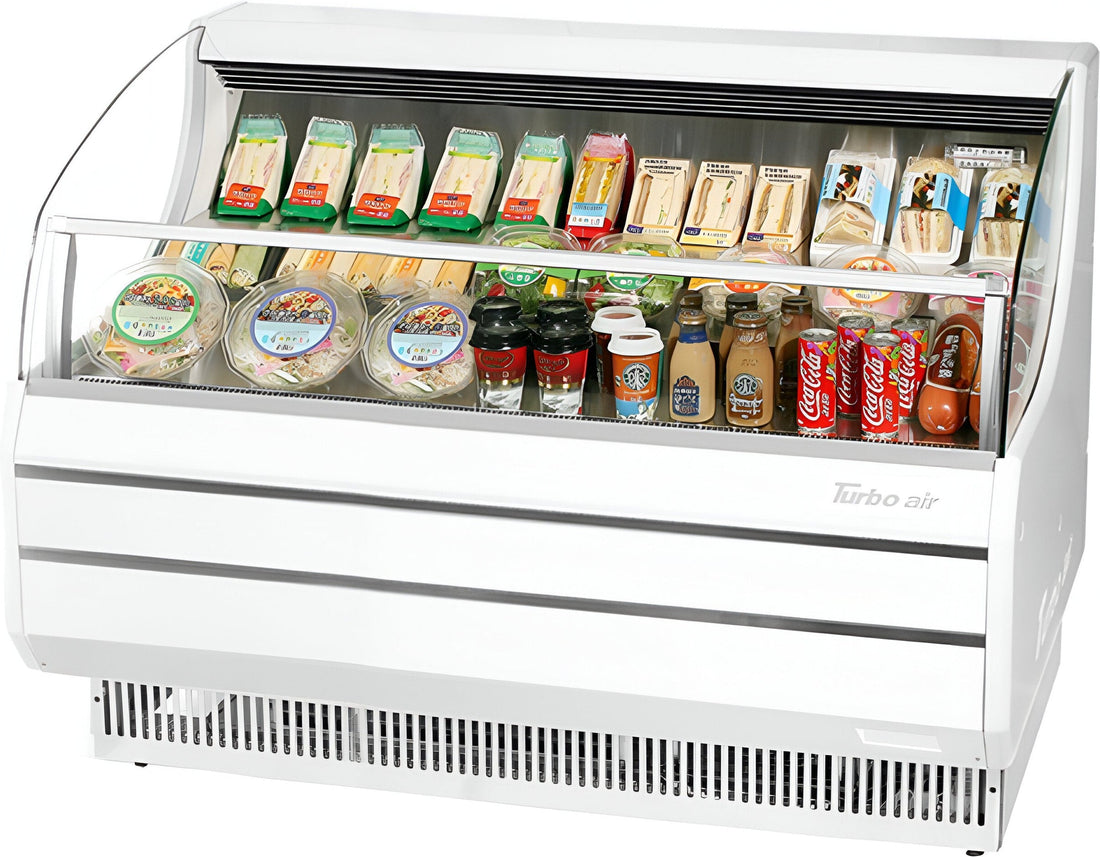 Turbo Air - 63" Slim Line White Horizontal Open Display Merchandiser - TOM-60SW-N (ETA 5-6 Weeks)